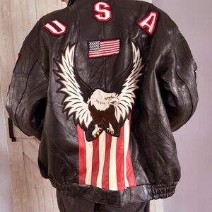 Vintage 90’s USA Leather Motorcycle Jacket
